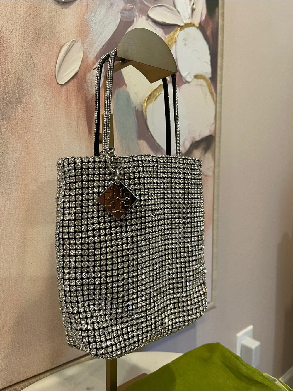 NWOT Tory Burch Night Owl Crystal-Embellished Mini Bag